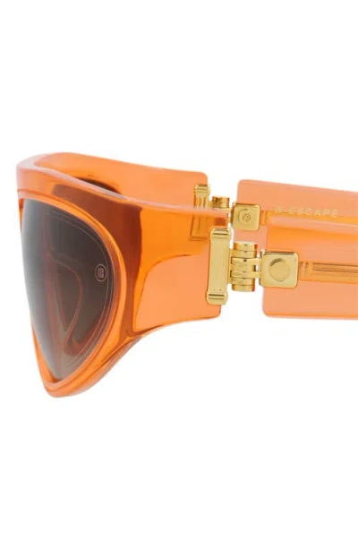 Balmain 62mm Shield Sunglasses In Orange