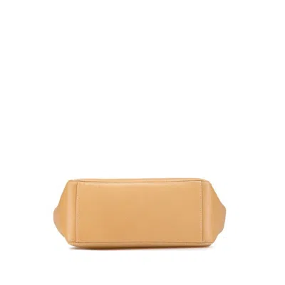 Pre-owned Chanel Beige Grained Calfskin Plastic Shoulder Bag Tote Bag ()