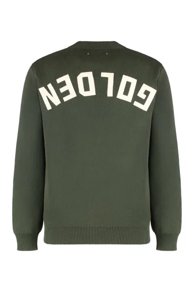 Golden Goose Deluxe Brand Logo Detailed Crewneck Jumper In Green