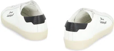 Saint Laurent Leather Men Shoes Sneaker Rubber Sole In White