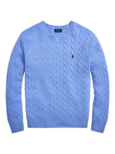 Polo Ralph Lauren Cable-knit Wool-cashmere Jumper Clothing In Multi