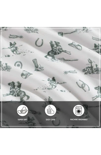Wrangler Cowboy Rodeo Print Microfiber Sheet Set In White