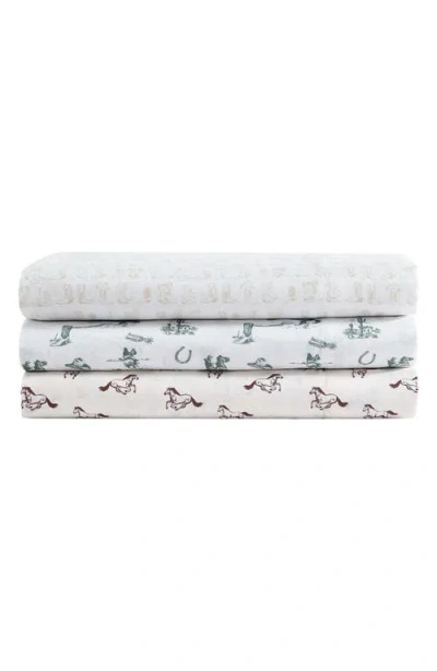 Wrangler Cowboy Rodeo Print Microfiber Sheet Set In White