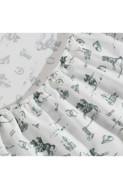 Wrangler Cowboy Rodeo Print Microfiber Sheet Set In White