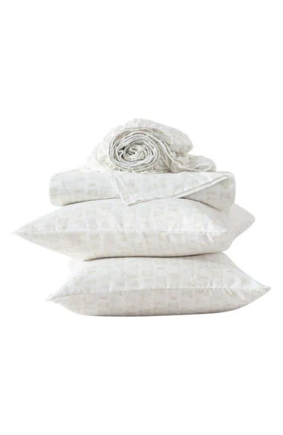 Wrangler Line Dance Print Microfiber Sheet Set In White