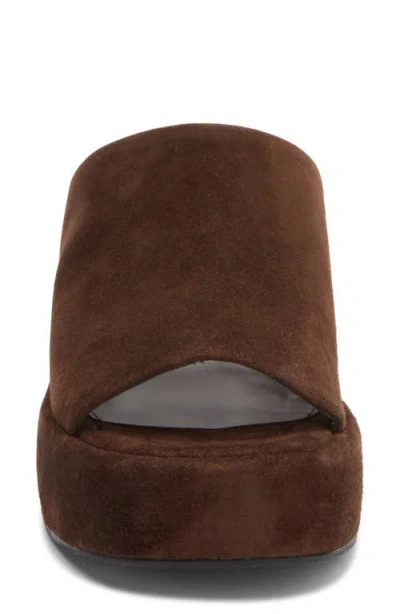 Steve Madden Shanton Platform Slide Sandal In Brown