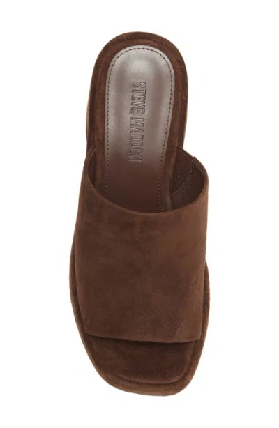Steve Madden Shanton Platform Slide Sandal In Brown