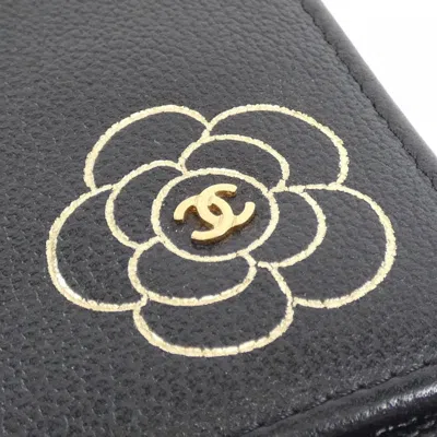 Pre-owned Chanel Black Leather Chain/shoulder Wallet ()