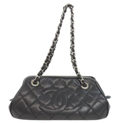 Pre-owned Chanel Black Leather Tote Bag ()