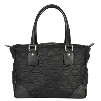Pre-owned Chanel Black Nylon Leather Tote Bag ()