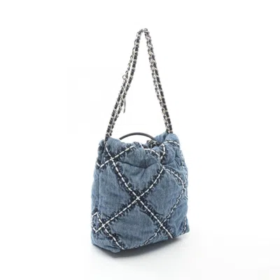 Pre-owned Chanel Blue Denim Shoulder Bag ()