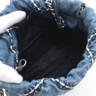 Pre-owned Chanel Blue Denim Shoulder Bag ()
