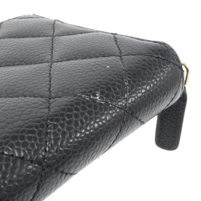 Pre-owned Chanel Gold Black Bordeaux Grained Calfskin Long Wallet (bi-fold) ()