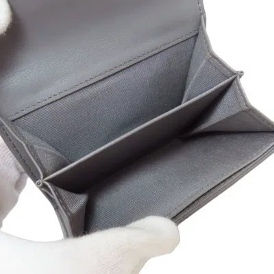 Pre-owned Chanel Gray Leather Coin Purse/coin Case ()