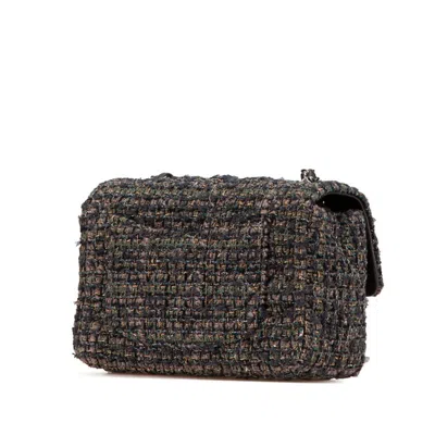 Pre-owned Chanel Gray Tweed Leather Shoulder Bag ()