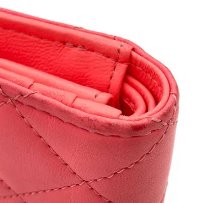 Pre-owned Chanel Pink Leather Wallet (bi-fold) ()