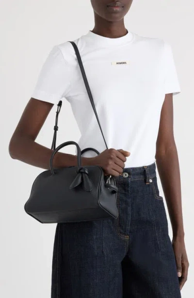 Jacquemus Le Petit Turismo Grain Leather Bag In Black