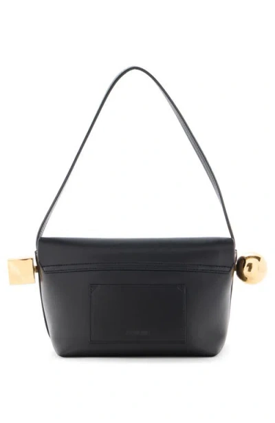 Jacquemus Rond Carr Leather Crossbody Bag In Black