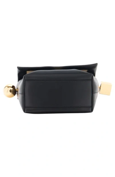 Jacquemus Rond Carr Leather Crossbody Bag In Black