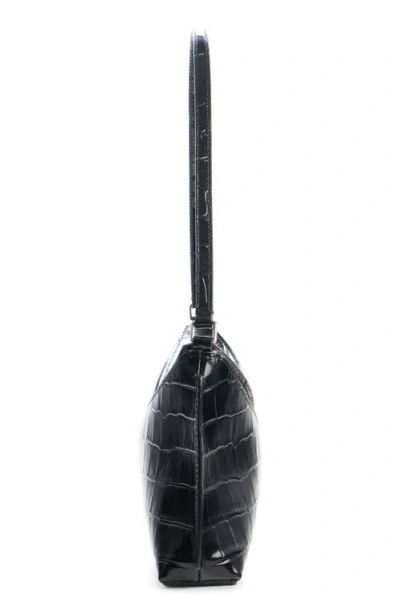 Jacquemus Le Calisson Crocodile-effect Leather Shoulder Bag In Black