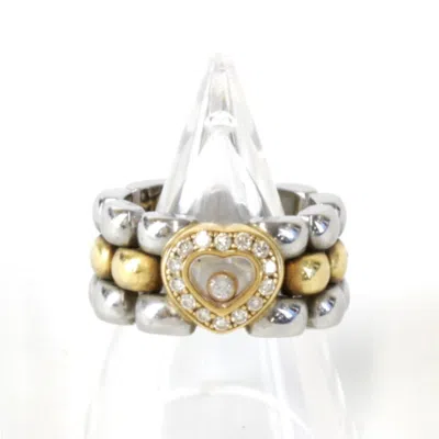 Pre-owned Chopard Yellow Yellow Gold (18k) Stainless Steel Band Ring ()