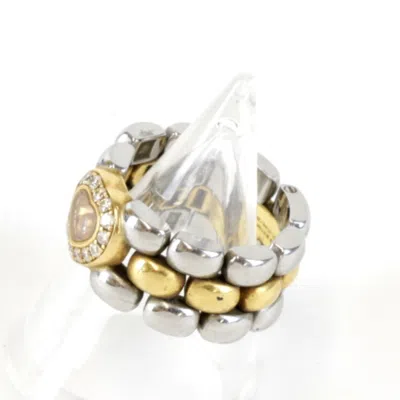 Pre-owned Chopard Yellow Yellow Gold (18k) Stainless Steel Band Ring ()