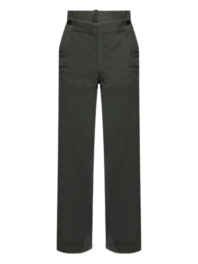 Dries Van Noten Mens Dark Grey Pennine Wide-leg Cotton Trousers In Gray
