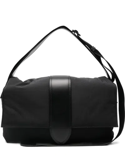 Jacquemus The Messenger Bambino Bag With Adjustable Shoulder Strap In Black