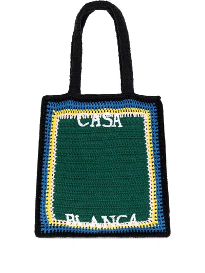 Casablanca Women Crochet Shoulder Bag In Multi