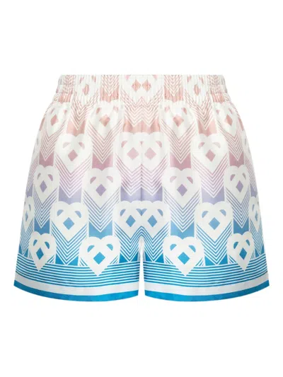 Casablanca Monogram Print Shorts In Multi