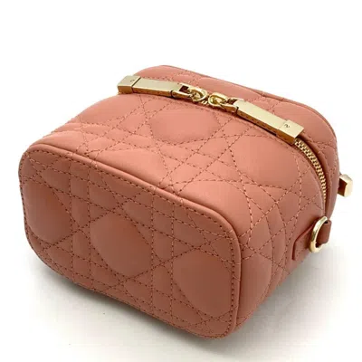 Pre-owned Dior Christian  Pink Leather Shoulder Bag Vanity Bag ()