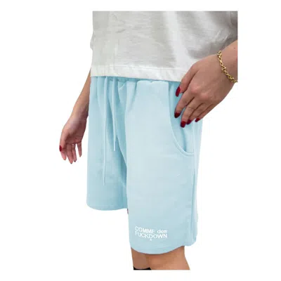 Comme Des Fuckdown Blue Cotton Women's Short In Blue