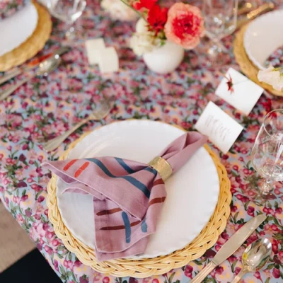 Sophie Williamson Design La Vie En Rose Set-of-six Cotton Napkins In Pink