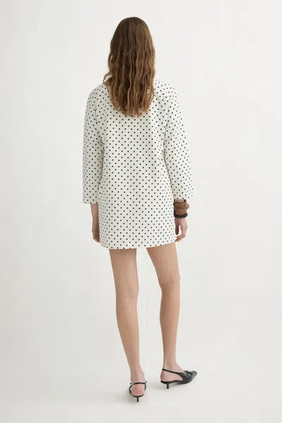 The Posse Bea Long Sleeve Dress In White