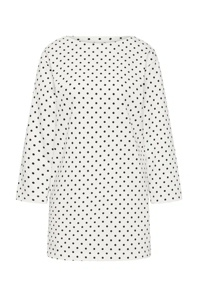 The Posse Bea Long Sleeve Dress In White