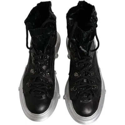 Dolce & Gabbana Black Nylon Boot In Black