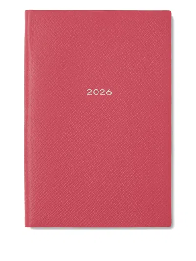 Smythson Grained Lambskin Chelsea Diary In Pink