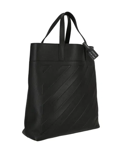 Off-white Logo-embossed Tote Bag In Black