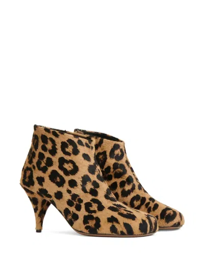 Mansur Gavriel Maria Leopard-print Boots In Multi