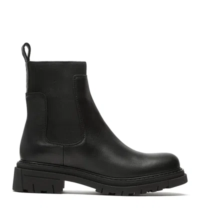 La Canadienne Darren Leather Extended-elastic Chelsea Boots In Black