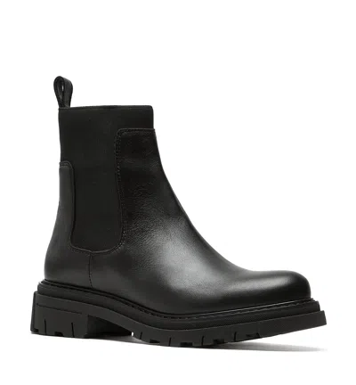 La Canadienne Darren Leather Extended-elastic Chelsea Boots In Black