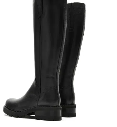 La Canadienne Cyrus Leather Lug-sole Knee Boots In Animal Print
