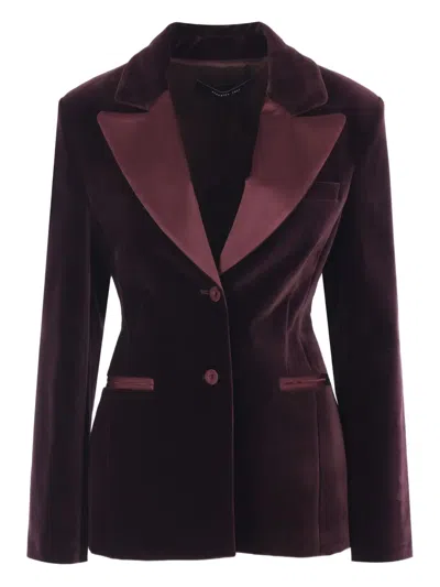 Federica Tosi Giacca Paralume Velluto Pontoglio Jackets Bordeaux In Burgundy