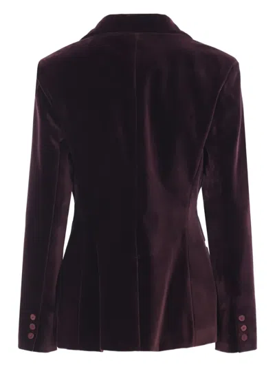 Federica Tosi Giacca Paralume Velluto Pontoglio Jackets Bordeaux In Burgundy
