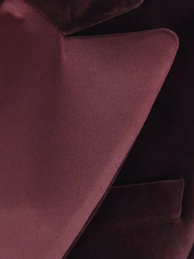 Federica Tosi Giacca Paralume Velluto Pontoglio Jackets Bordeaux In Burgundy