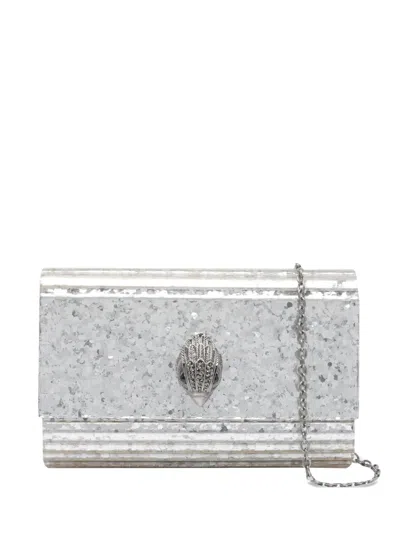 Kurt Geiger Embellished Chain Shoulder Bag In Silver