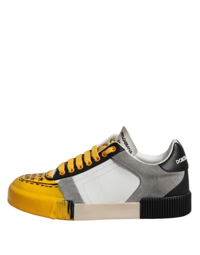 Dolce & Gabbana Multicolor Miami Low Top Sneakers Men's Shoes In Multi