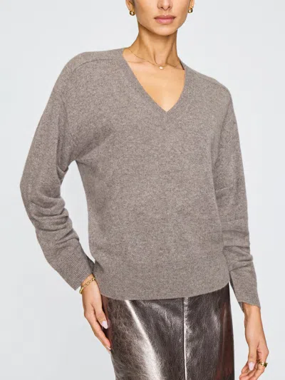 Brochu Walker The Ennes Ruched Cashmere Sweater In Gray
