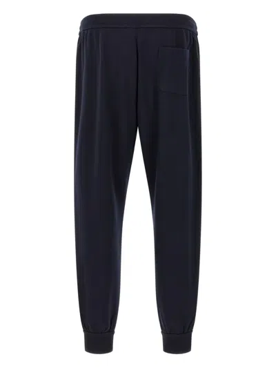 Brioni Cotton And Cashmere Joggers In Blue