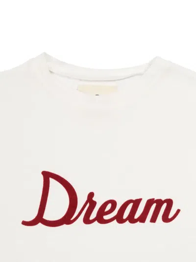 Douuod Embroidered-script T-shirt In White